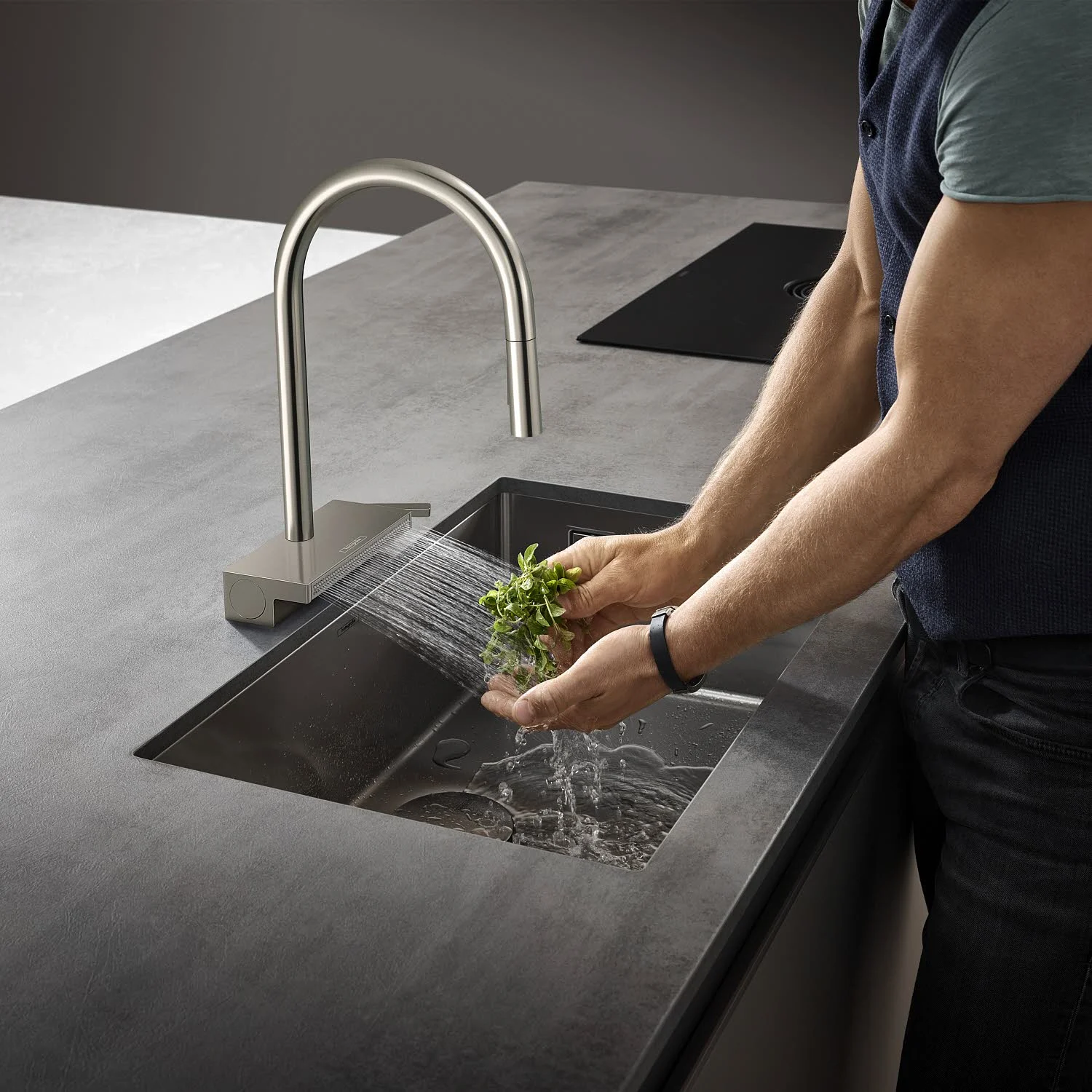 hansgrohe Aquno Select M81 Einhebel-Küchenmischer 170, Ausziehbrause, 3jet, sBox Bild 9