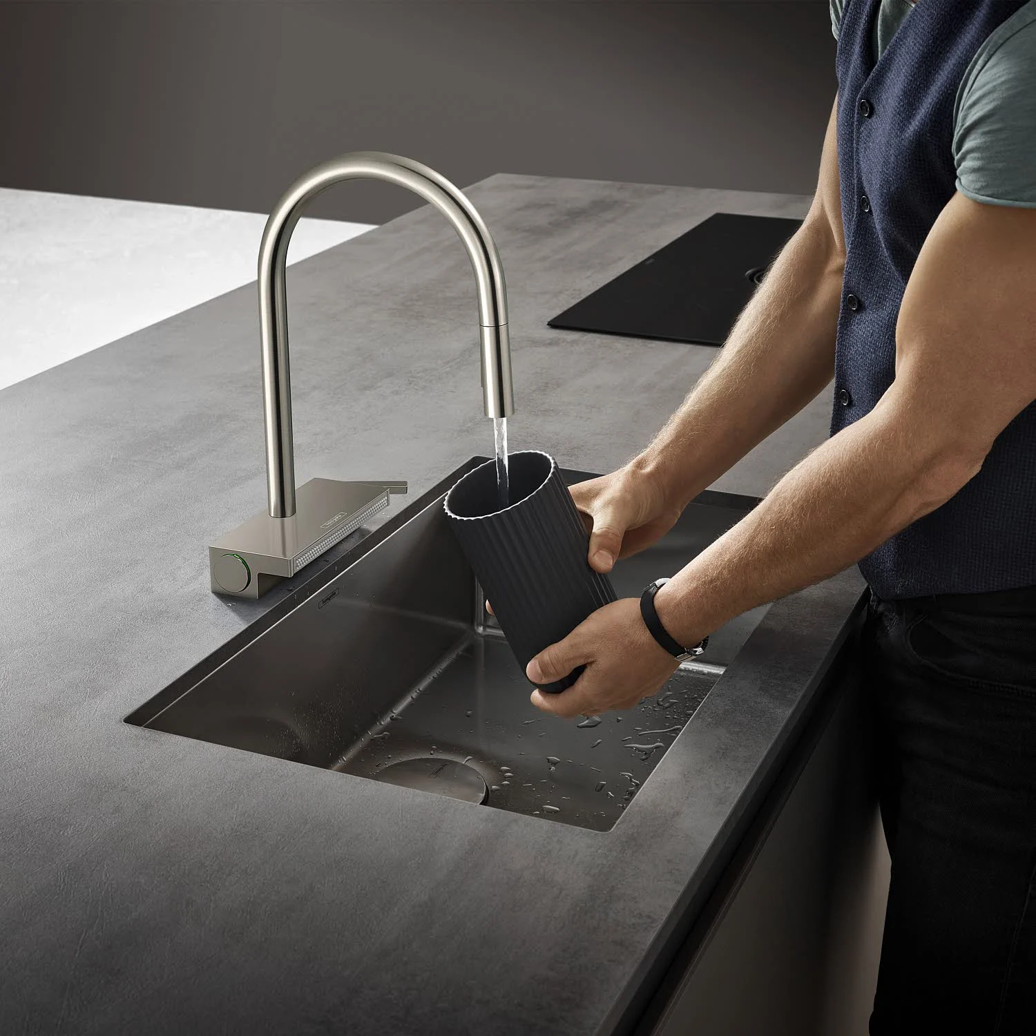 hansgrohe Aquno Select M81 Einhebel-Küchenmischer 170, Ausziehbrause, 3jet, sBox Bild 10