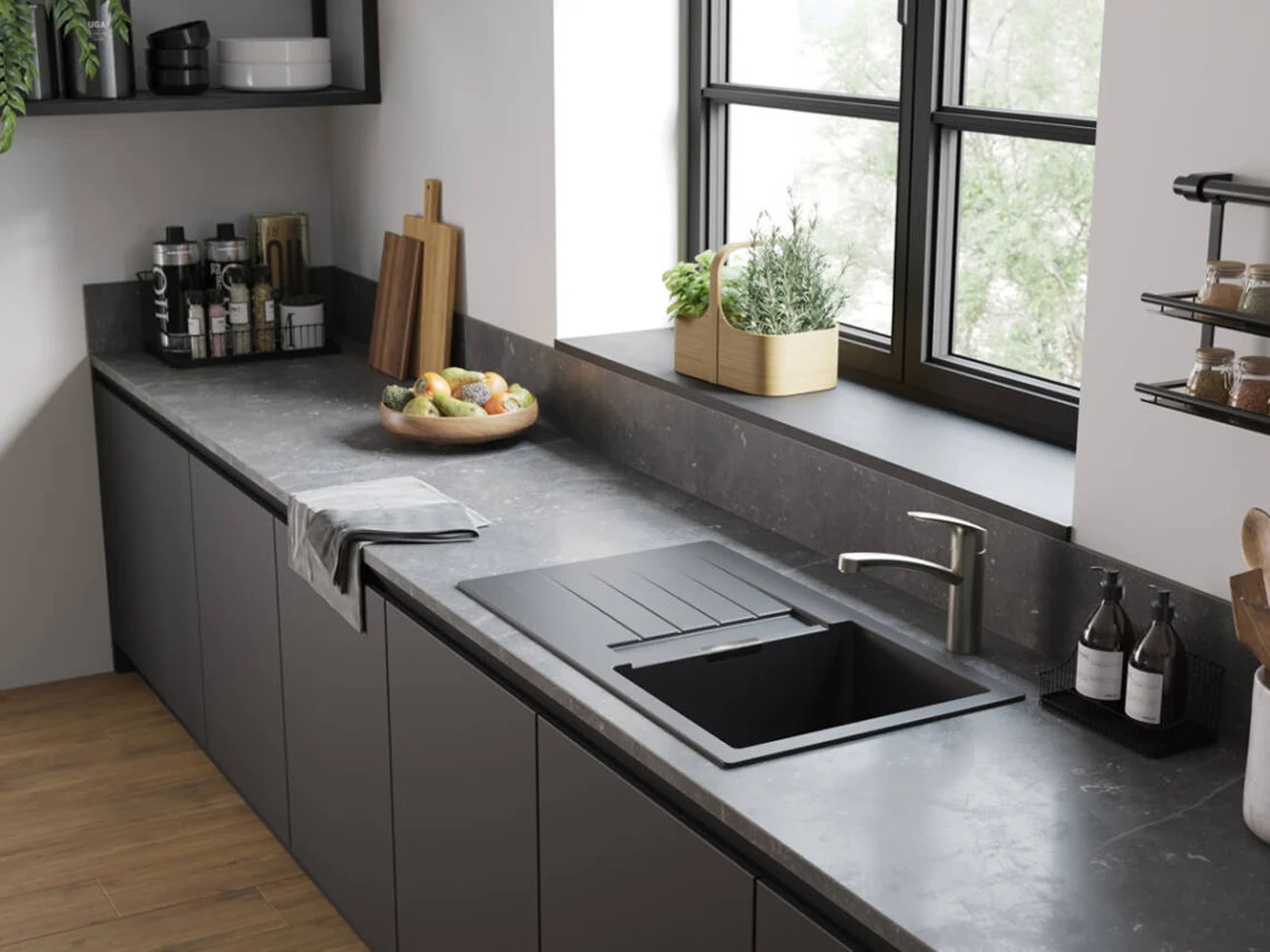 hansgrohe Focus M41 Einhebel-Küchenmischer 160, Niederdruck, offene Warmwasserbereiter, 1jet Bild 2