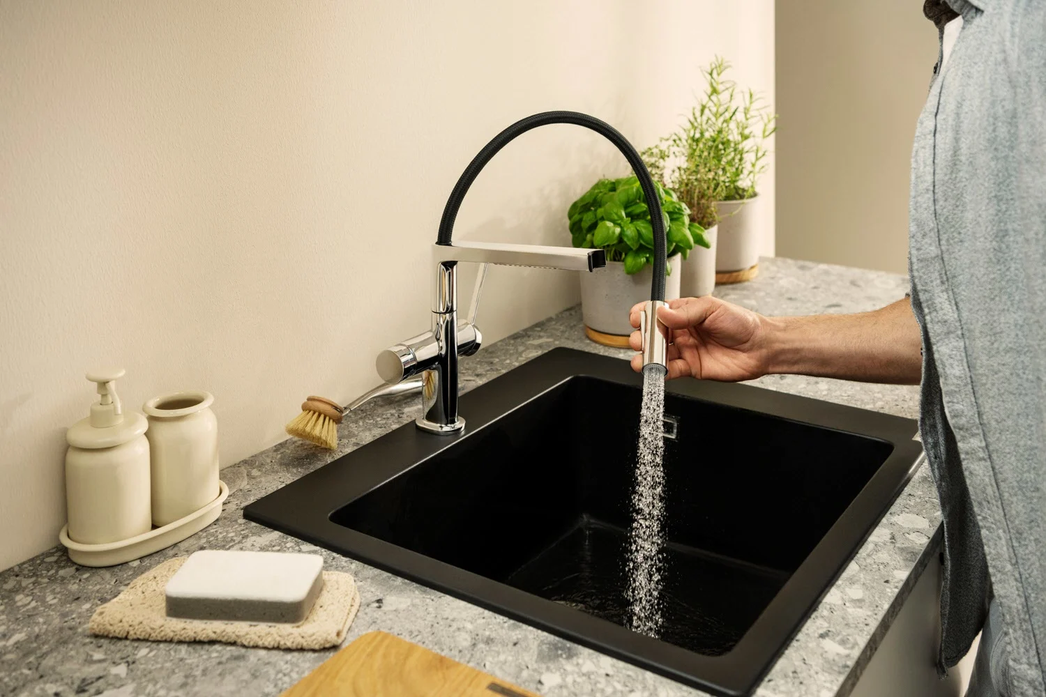 hansgrohe Talis Select M54 PowderSpray Einhebel-Küchenarmatur Semi-Pro, 3jet Bild 7