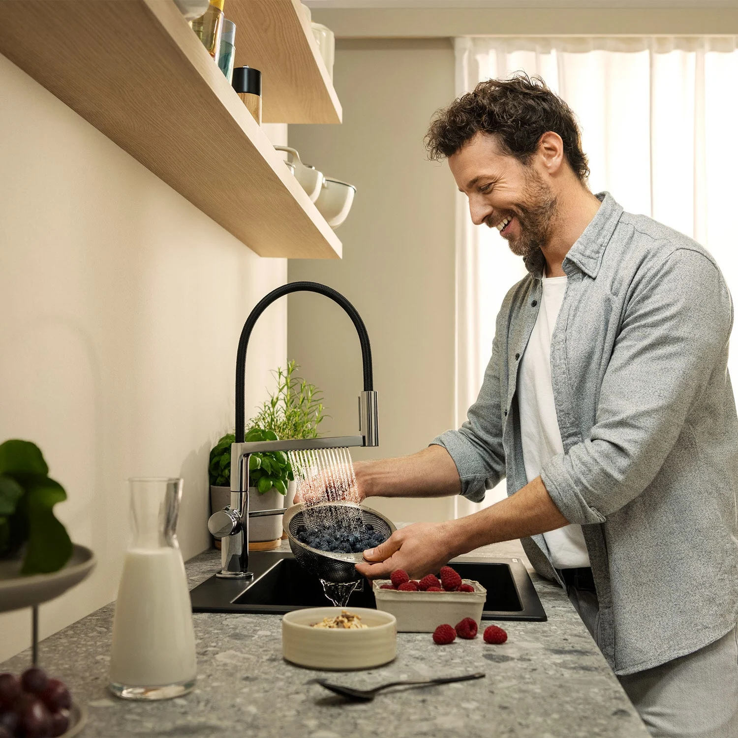 hansgrohe Talis Select M54 PowderSpray Einhebel-Küchenarmatur Semi-Pro, 3jet Bild 11