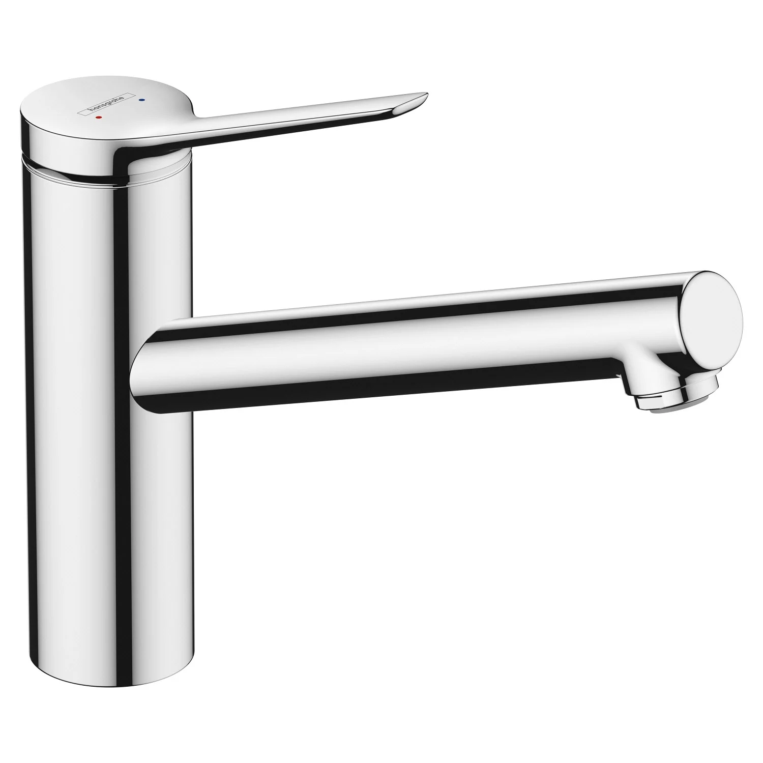 Chromowana bateria kuchenna widok z boku, hansgrohe