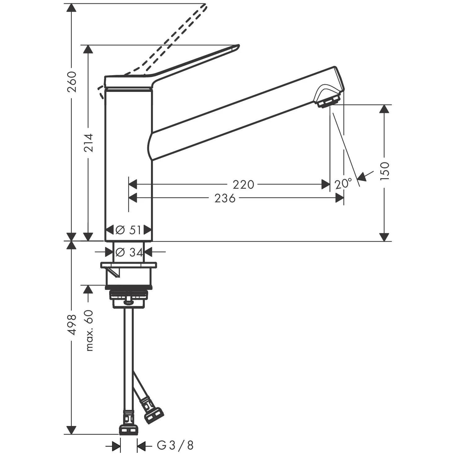 hansgrohe Zesis M33 Einhebel-Küchenarmatur 150 Bild 4