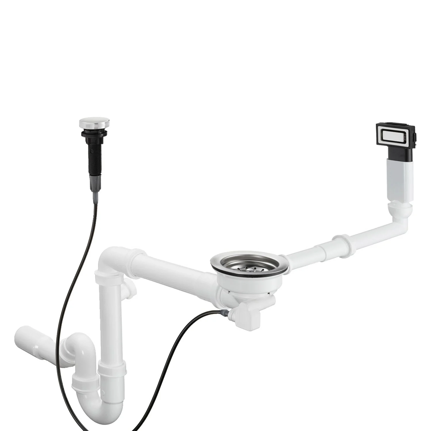 hansgrohe D14-11 Automatische Ab- und Überlaufgarnitur für Einzelbecken