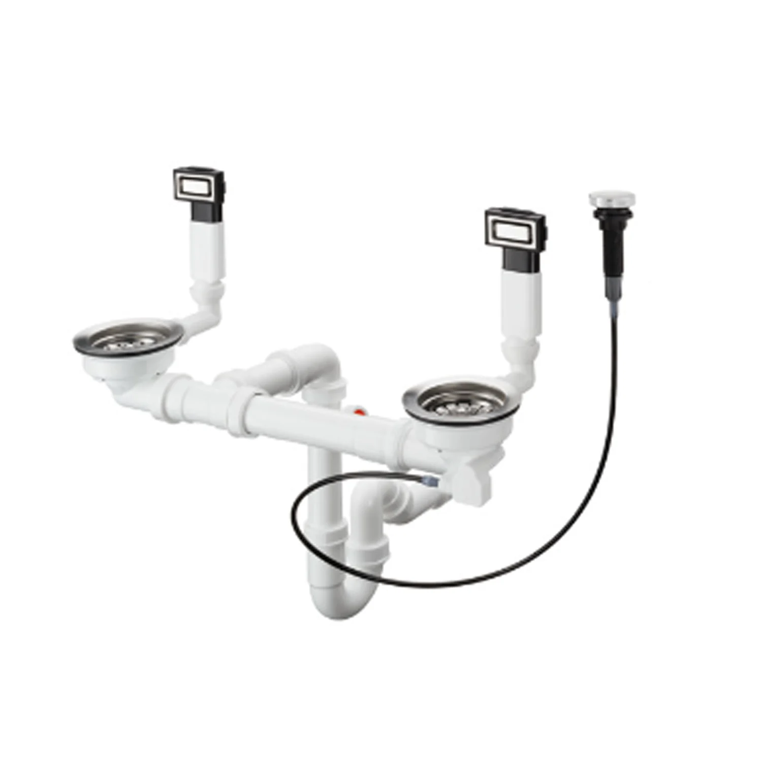Akcesorium do zlewu kuchennego w białym tle, hansgrohe