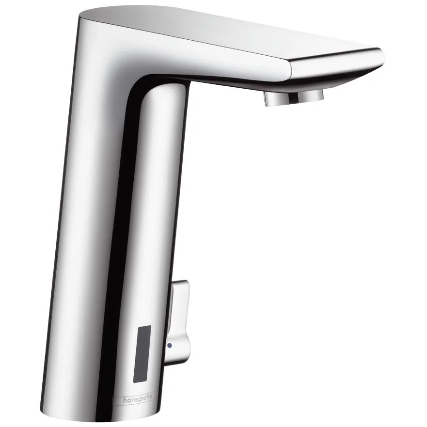 Chromowany mieszacz umywalkowy widok z boku, hansgrohe
