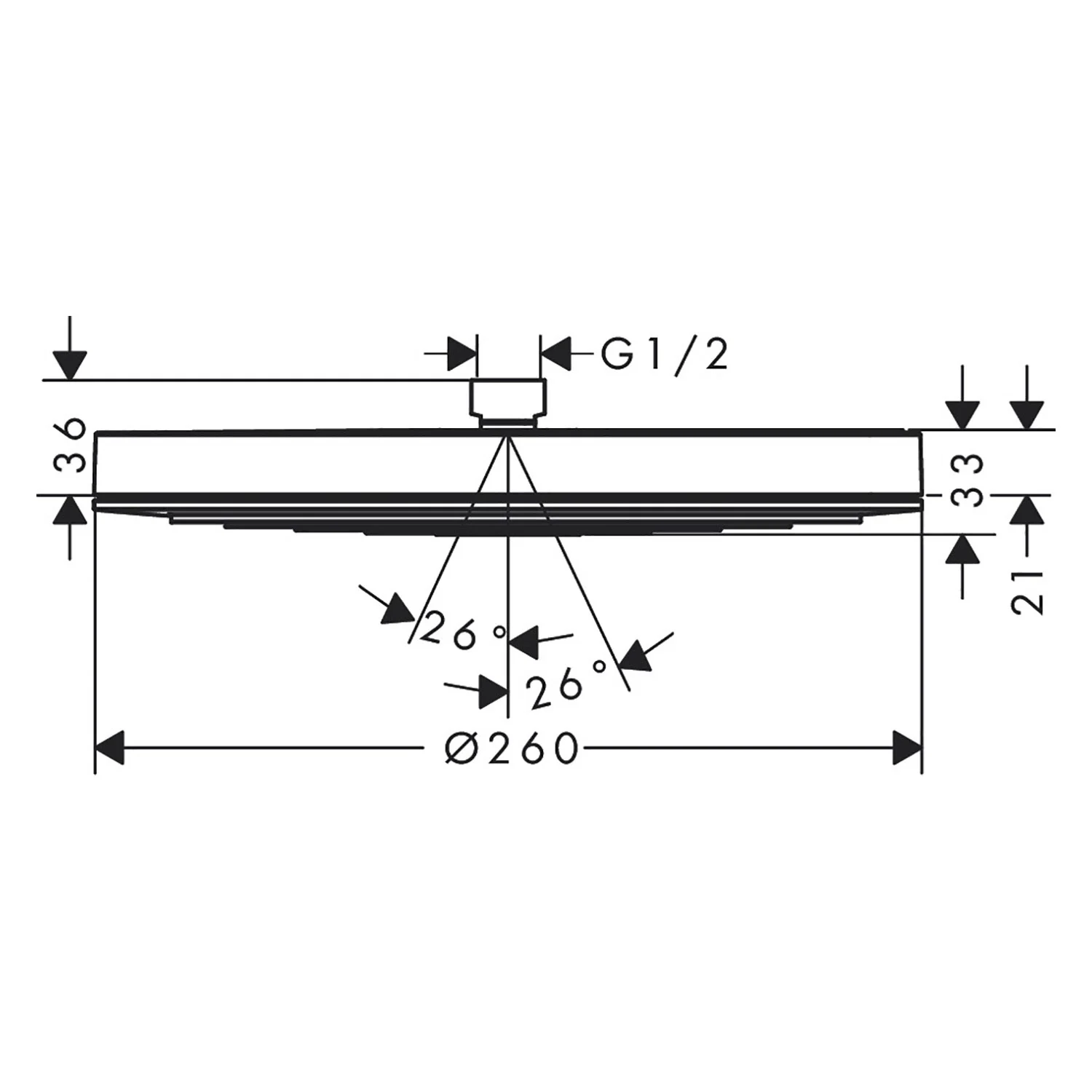 hansgrohe Pulsify Kopfbrause 260 1jet EcoSmart Bild 4