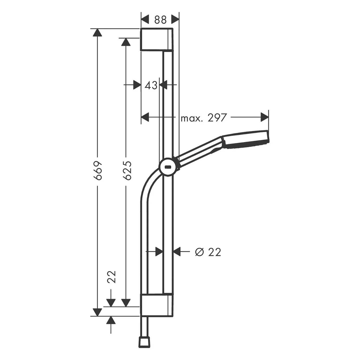 hansgrohe Pulsify Select S Duschset 105 3 Strahlarten Relaxation mit Duschstange 65 cm Bild 3