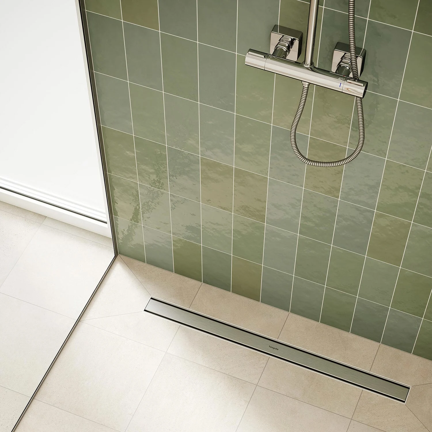 hansgrohe RainDrain Compact Komplettset Duschrinne 100 cm für flache Installation Bild 6