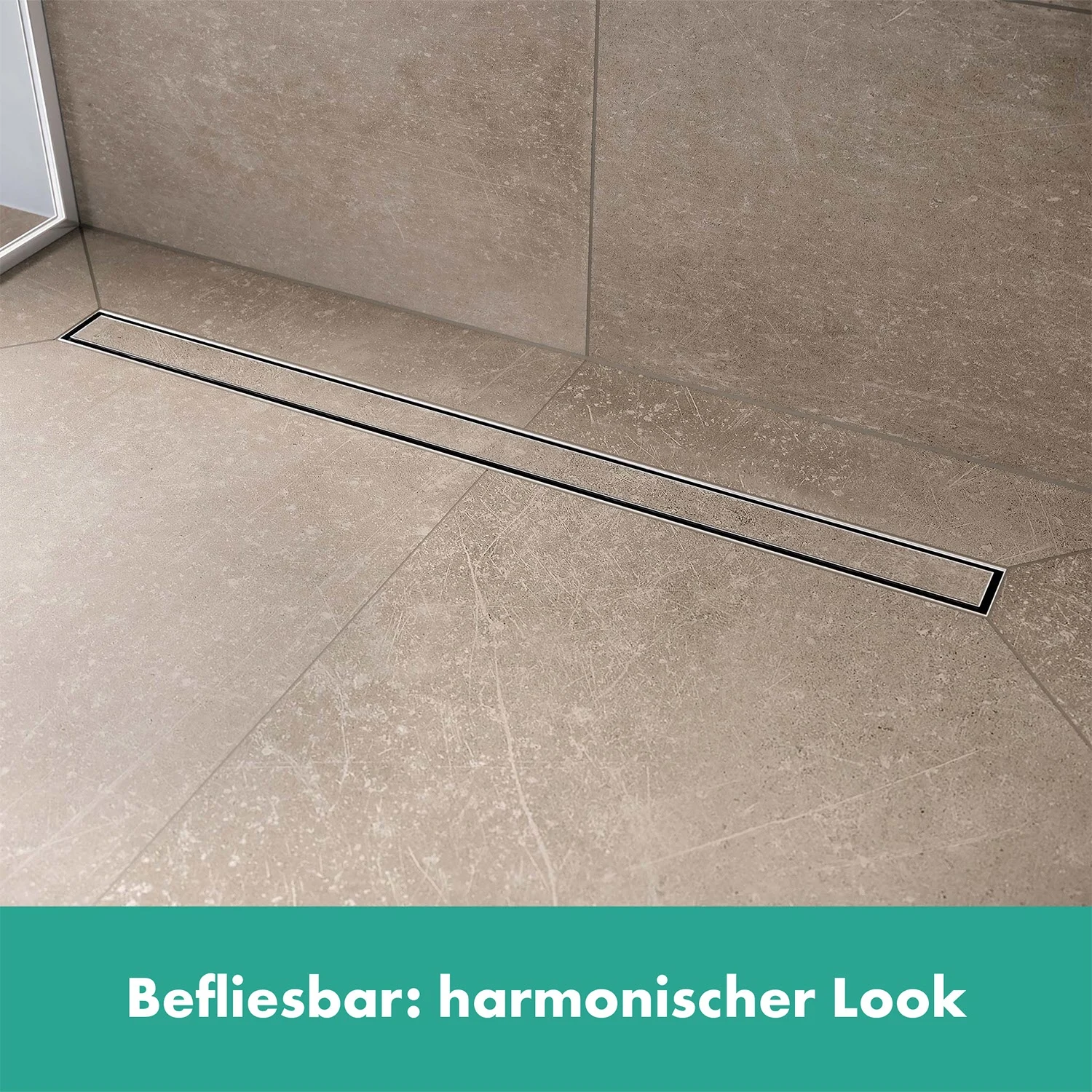 hansgrohe RainDrain Compact Komplettset Duschrinne 90 cm befliesbar für flache Installation Bild 4