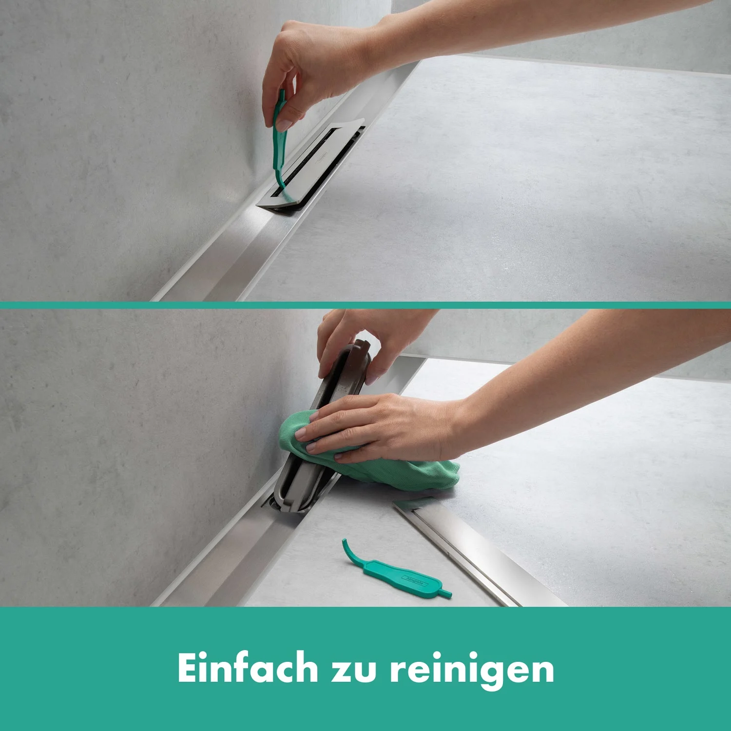 hansgrohe RainDrain Flex Fertigset Duschrinne 70 cm, kürzbar zur Wandmontage Bild 3