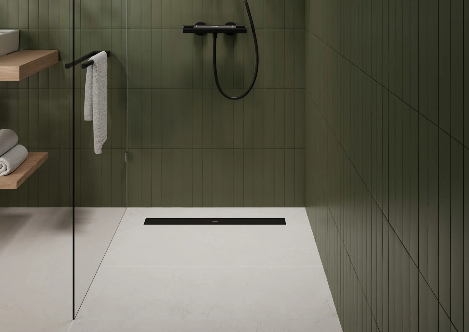 hansgrohe RainDrain Go Komplettset Duschrinne 1200 rückseitig befliesbar für Standard-/flache Installation Bild 8