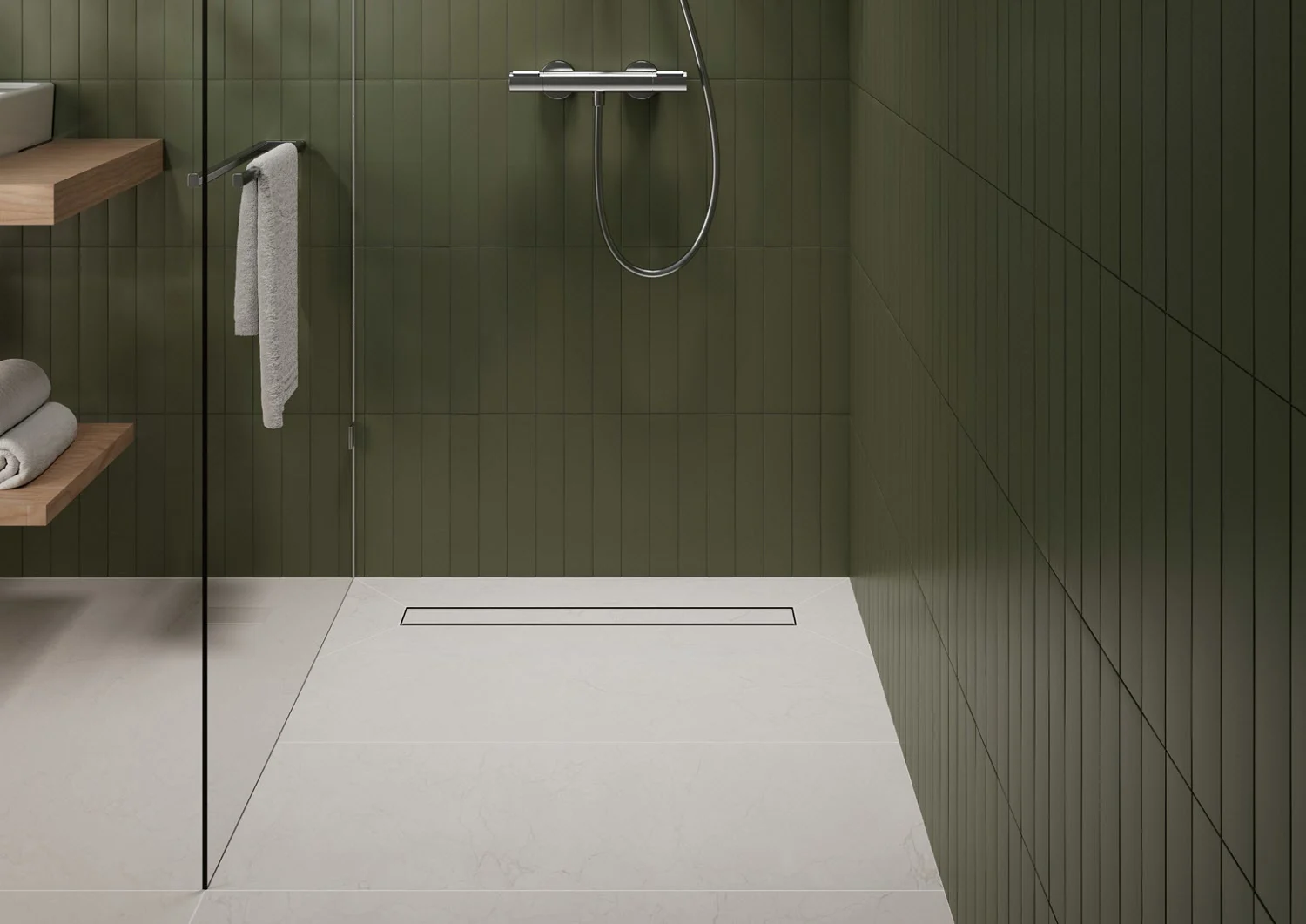 hansgrohe RainDrain Go Komplettset Duschrinne 1200 rückseitig befliesbar für Standard-/flache Installation Bild 9