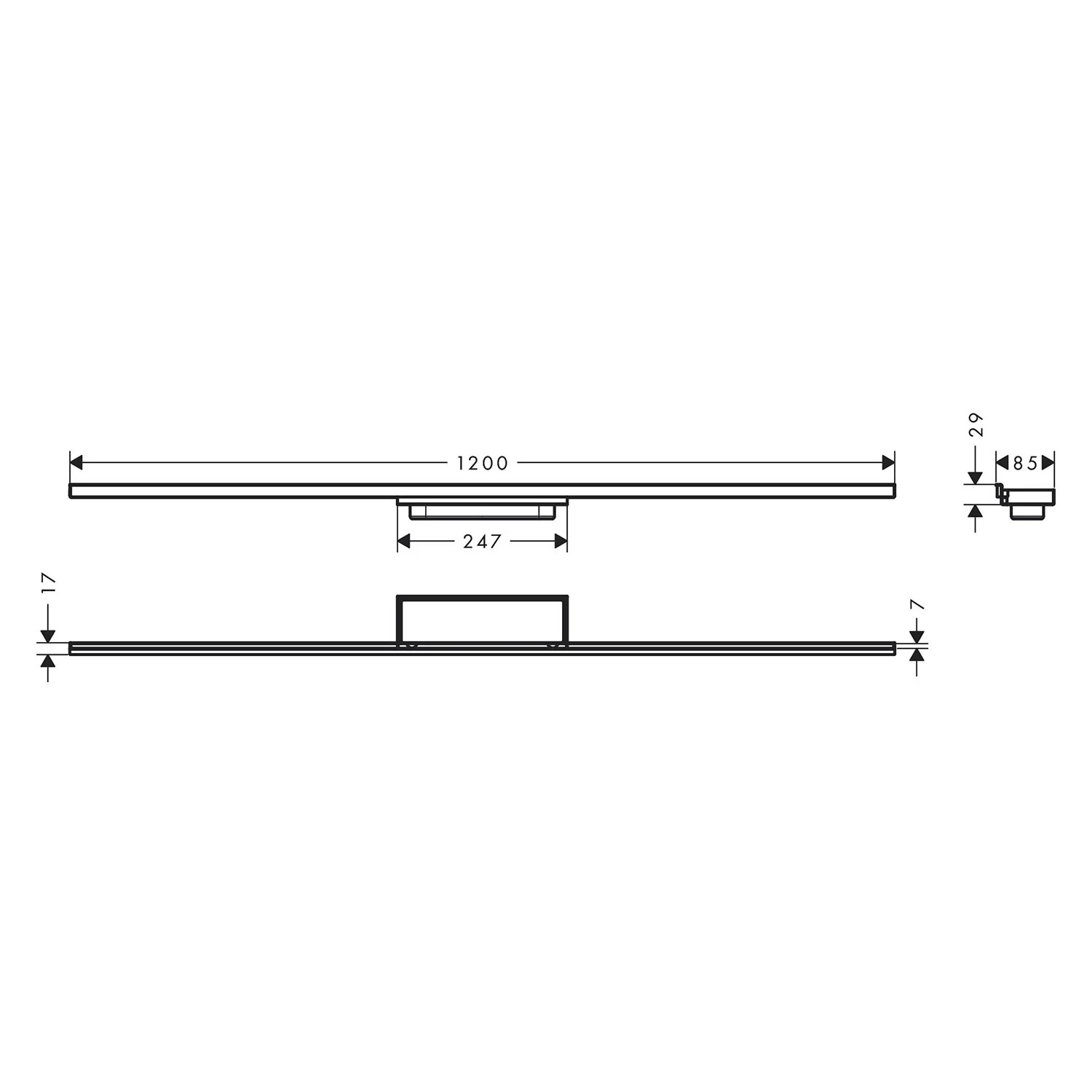 hansgrohe RainDrain Minimalistic Fertigset Duschrinne 120 cm Bild 5