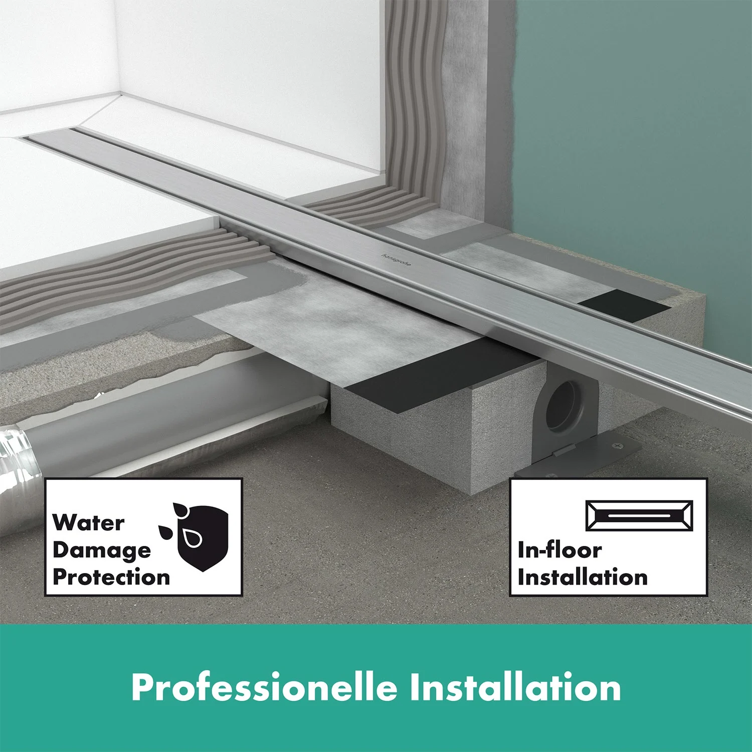 hansgrohe RainDrain Original Fertigset Duschrinne 90 cm Bild 4