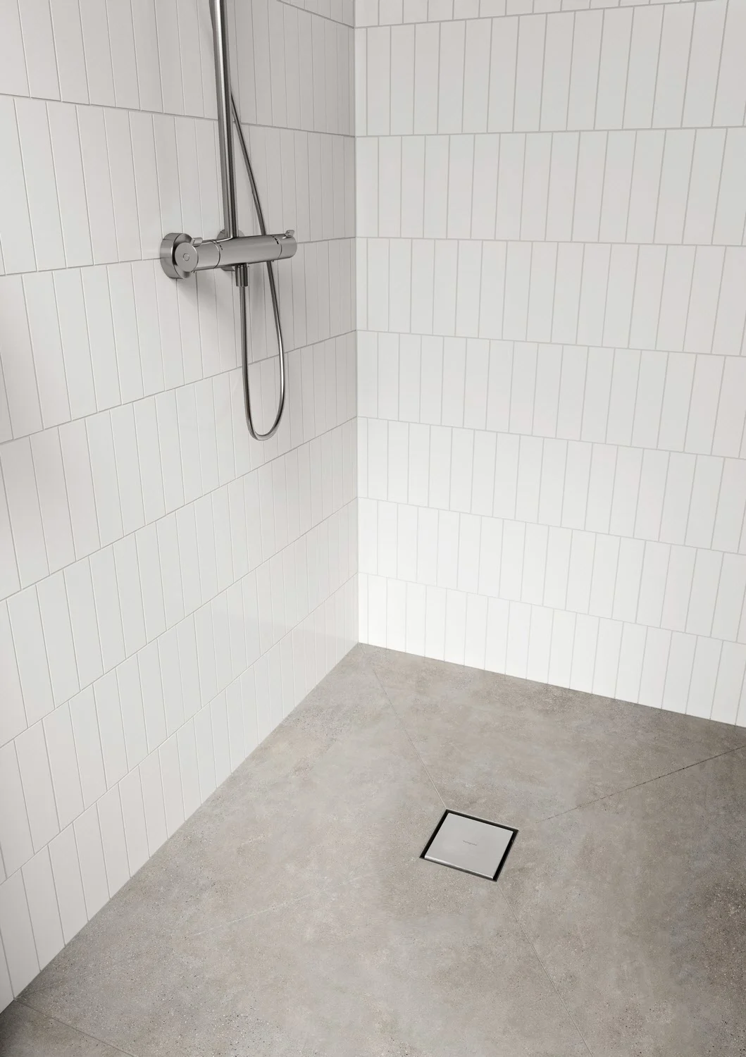 hansgrohe RainDrain Spot Plus Komplettset Punktablauf 150/150 mit höhenverstellbarem Rahmen und rückseitig befliesbar Bild 3