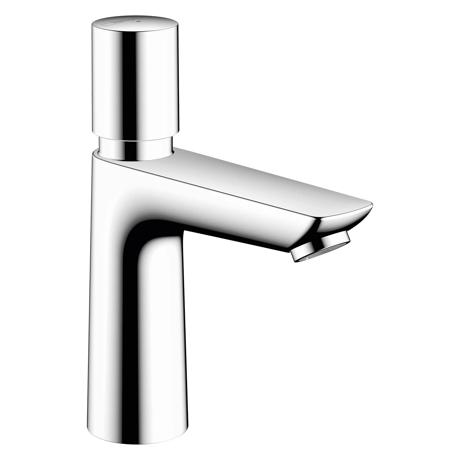 Chromowana bateria umywalkowa w widoku przednim wycięta, hansgrohe