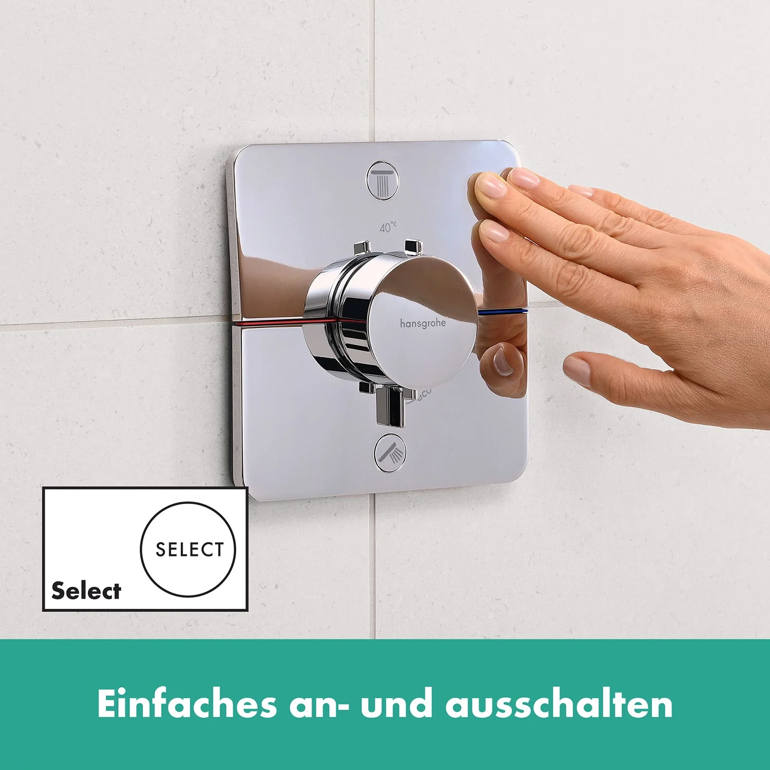 hansgrohe ShowerSelect Comfort Q Thermostat Unterputz für 2 Verbraucher Bild 6