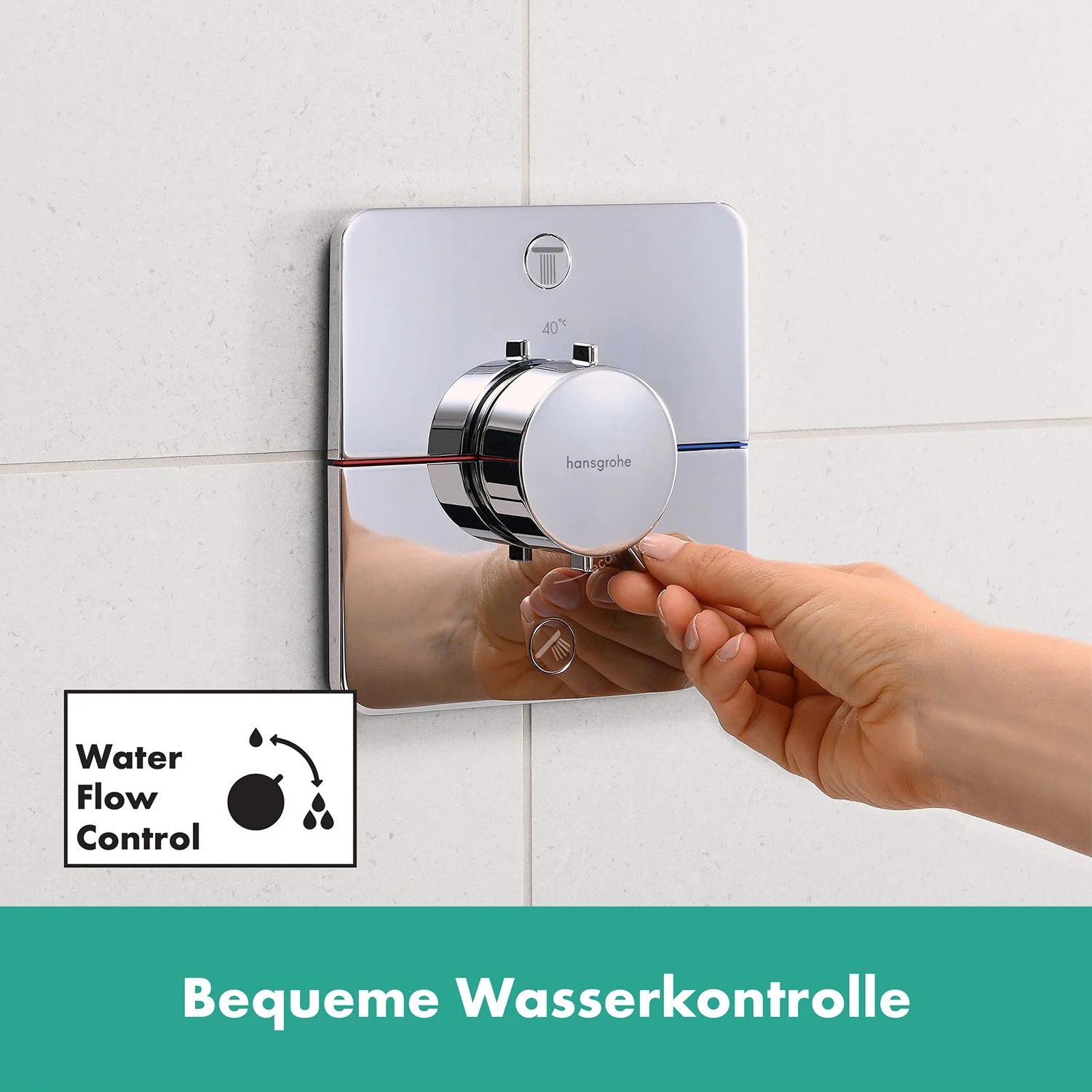 hansgrohe ShowerSelect Comfort Q Thermostat Unterputz für 2 Verbraucher Bild 8