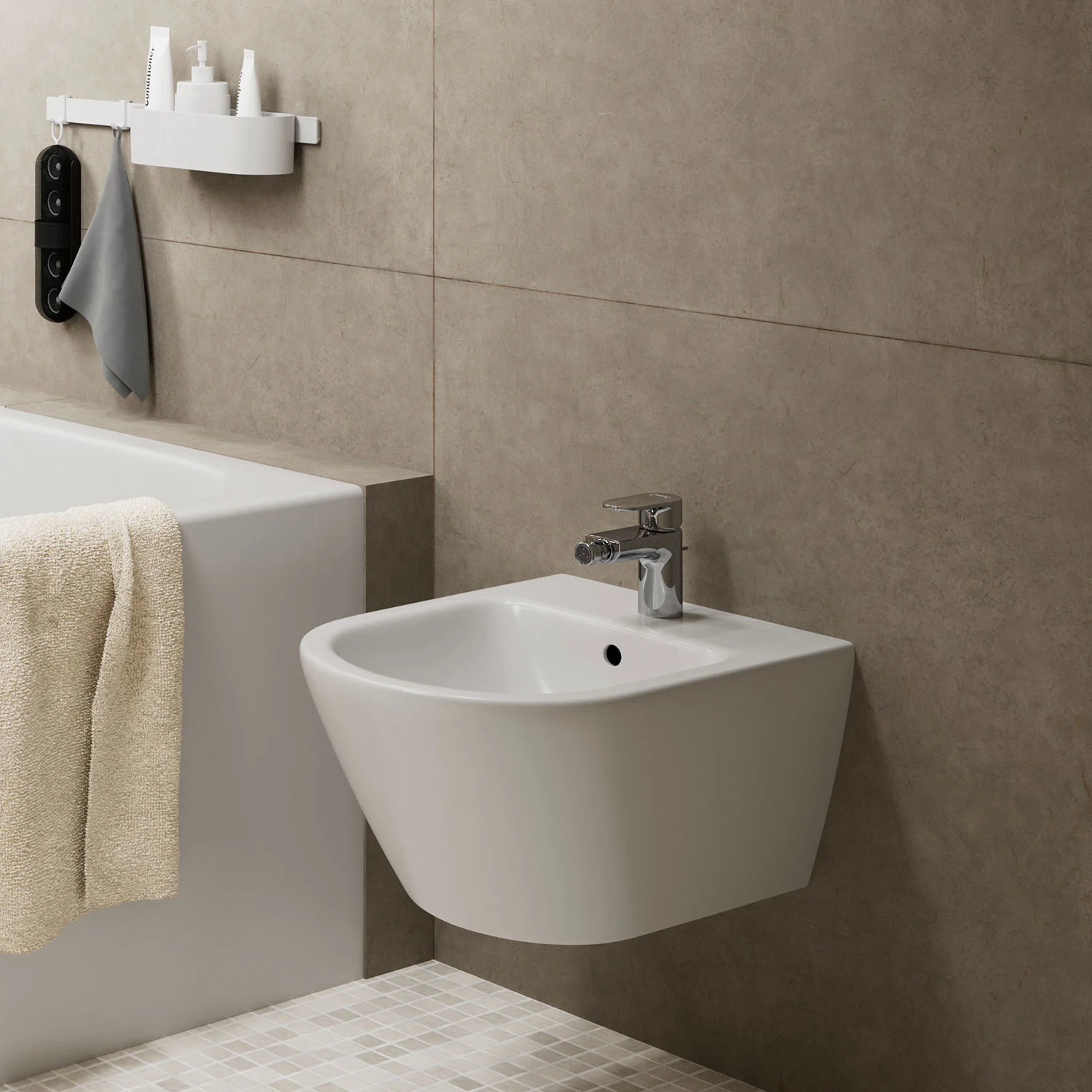 hansgrohe Vernis Blend Bidetarmatur mit Zugstangen-Ablaufgarnitur Bild 2