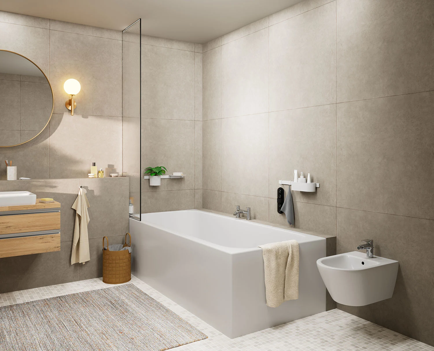 hansgrohe Vernis Blend Bidetarmatur mit Zugstangen-Ablaufgarnitur Bild 3