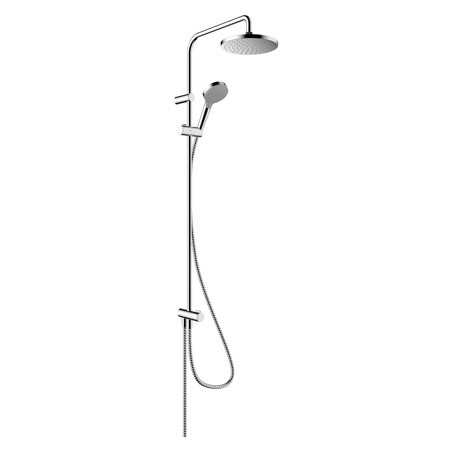System prysznicowy w chromie, widok z boku, hansgrohe