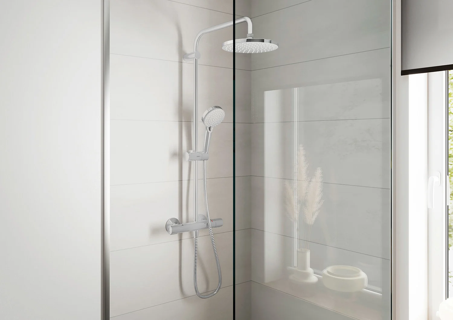hansgrohe Vernis Blend Duschsystem 200 1 jet mit Brausethermostat Bild 4