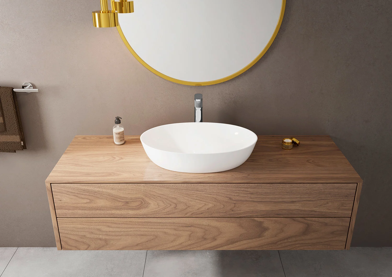 Bateria umywalkowa z owalną umywalką, hansgrohe
