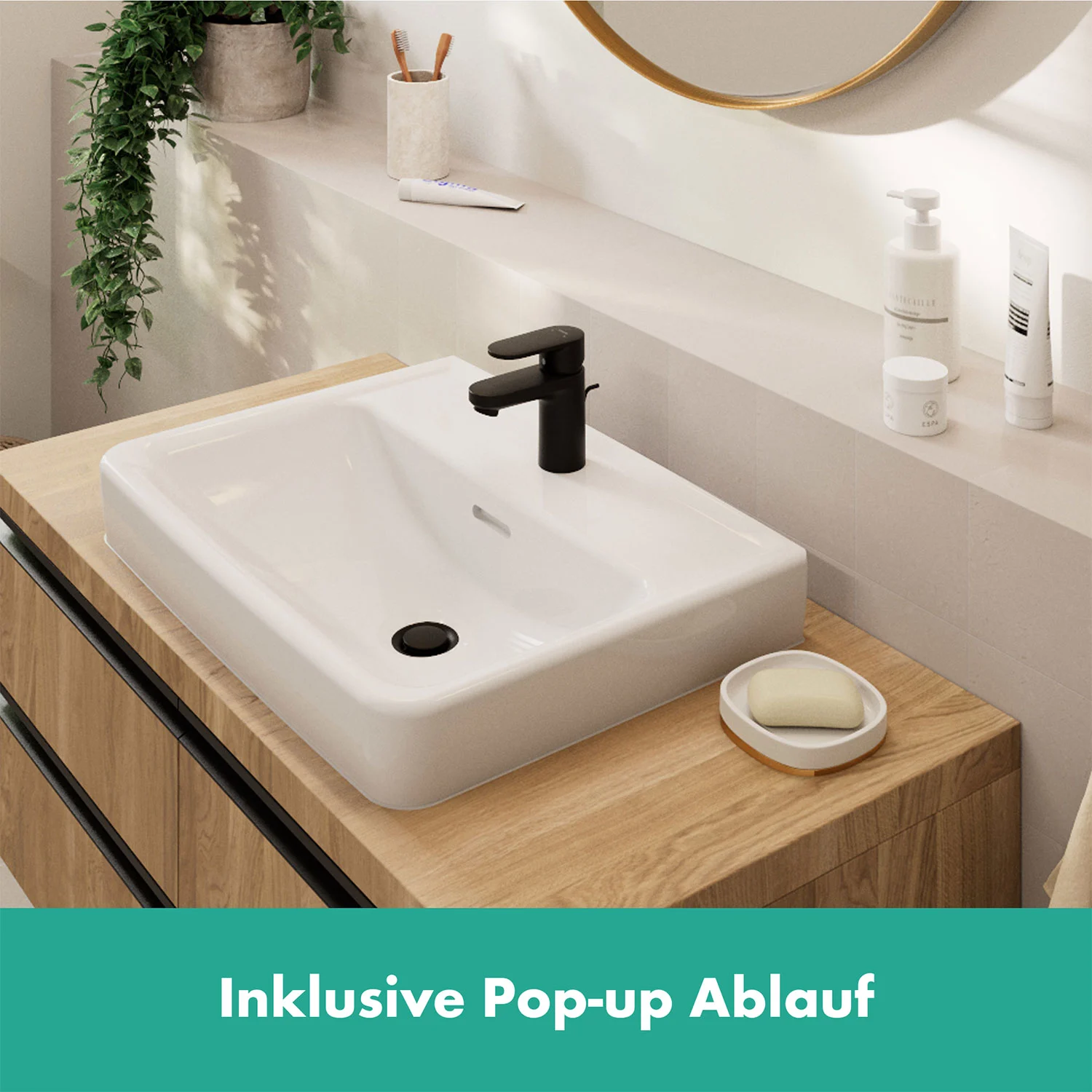 hansgrohe Vernis Blend Einhebel-Waschtischarmatur 70 CoolStart mit Zugstangen-Ablaufgarnitur Bild 10