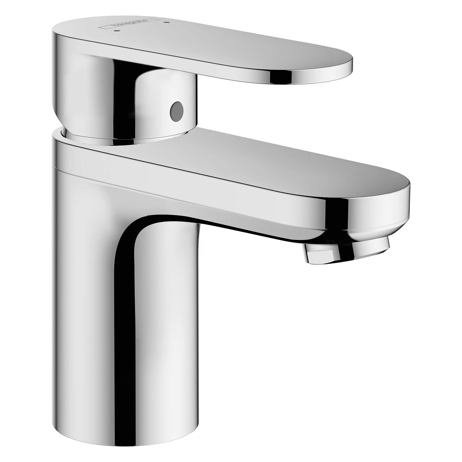 Chromowana bateria umywalkowa z widokiem z boku, hansgrohe