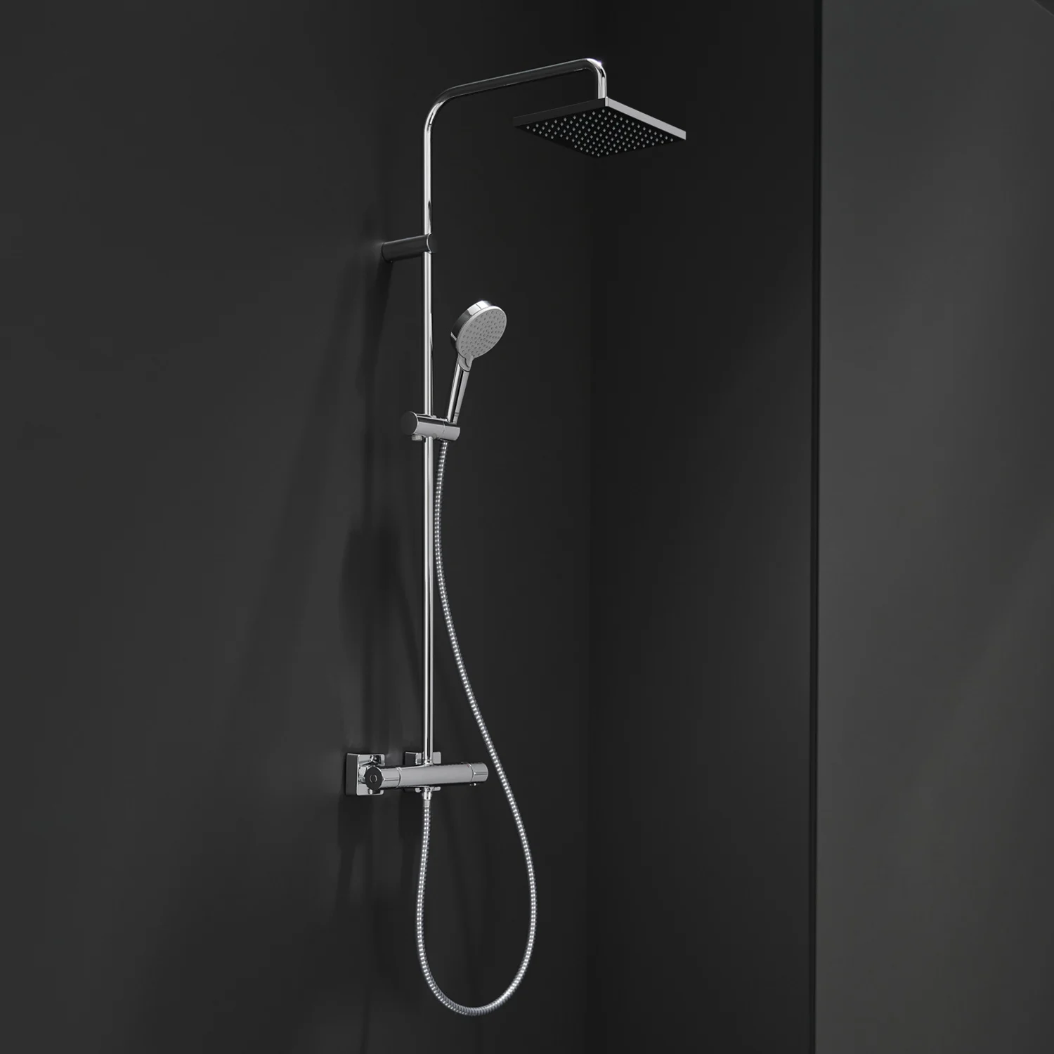 hansgrohe Vernis Shape Duschsystem 230 1 jet EcoSmart mit Brausethermostat
