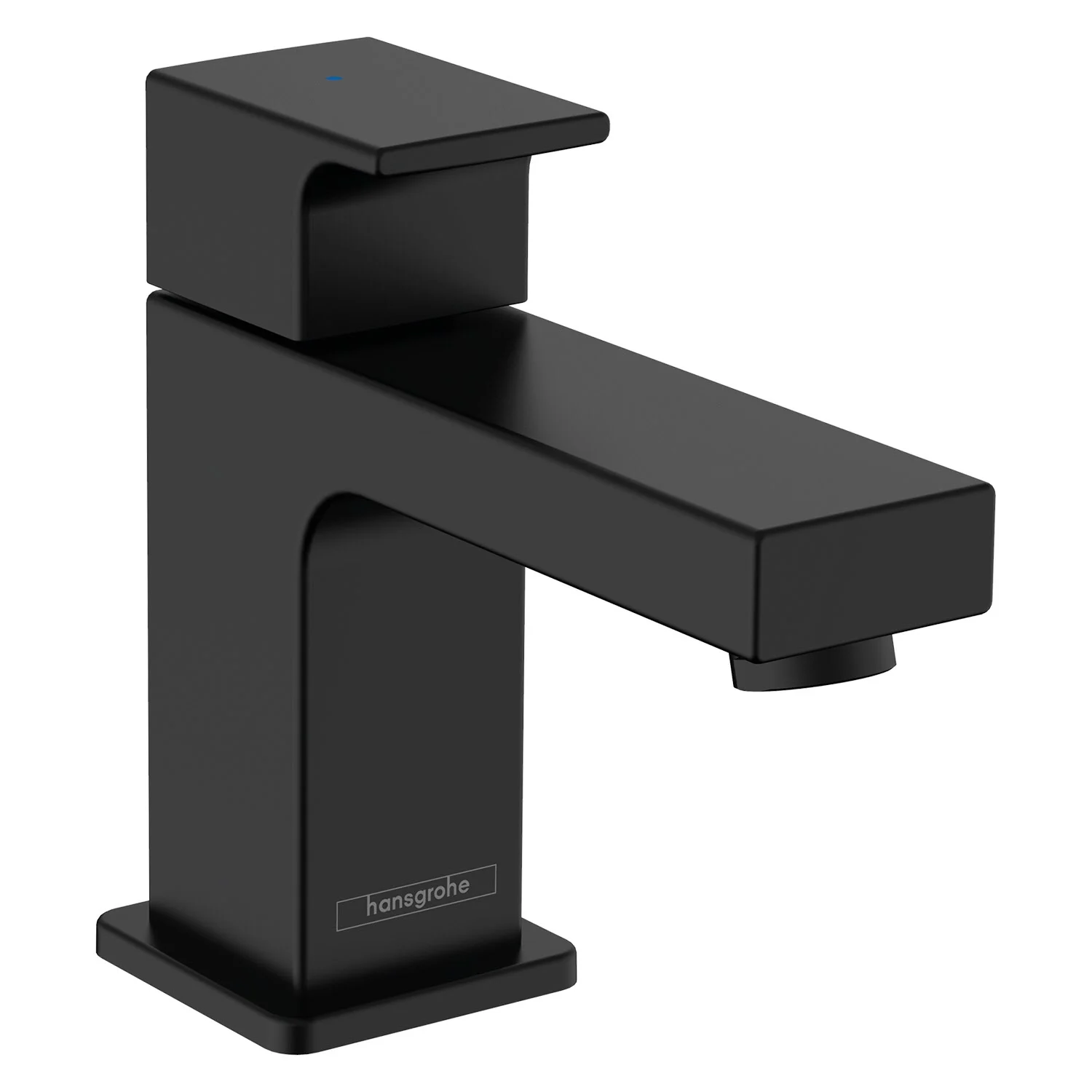 Czarny zawór stojący widok z przodu, hansgrohe
