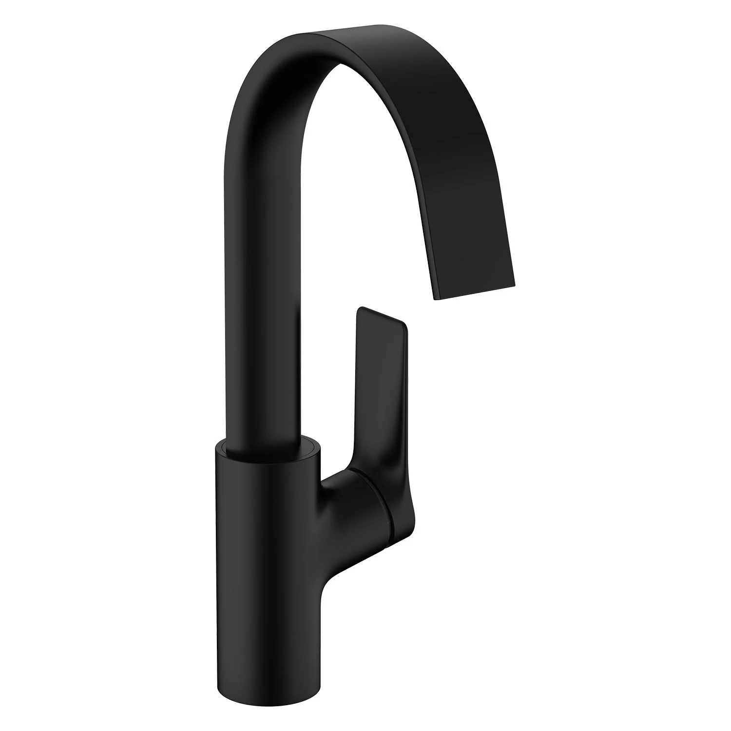 Czarna bateria w widoku bocznym, hansgrohe