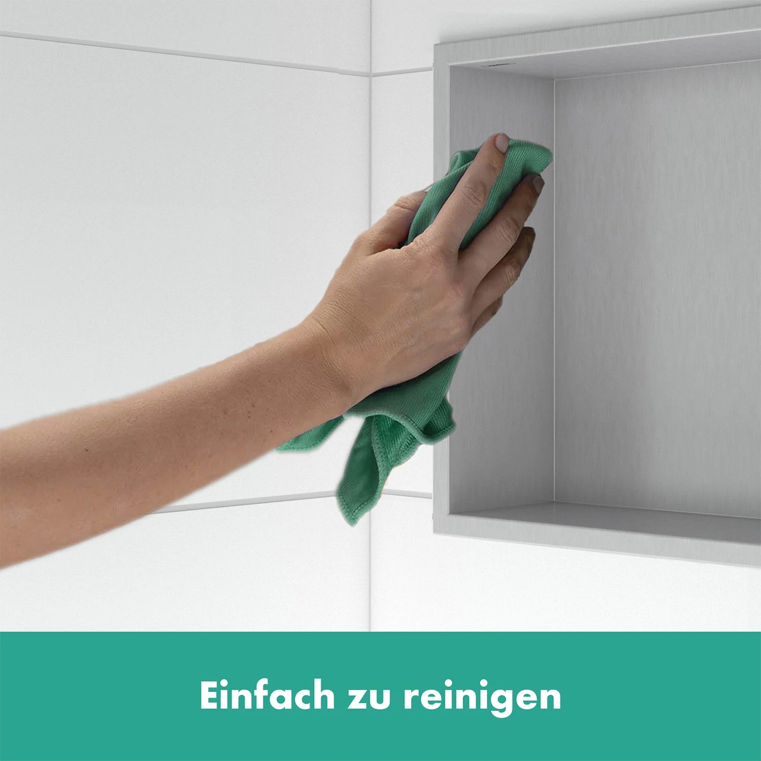 hansgrohe XtraStoris Original Wandnischen-Einbaubox mit Rahmen 15 x 7 x 30 cm Bild 2