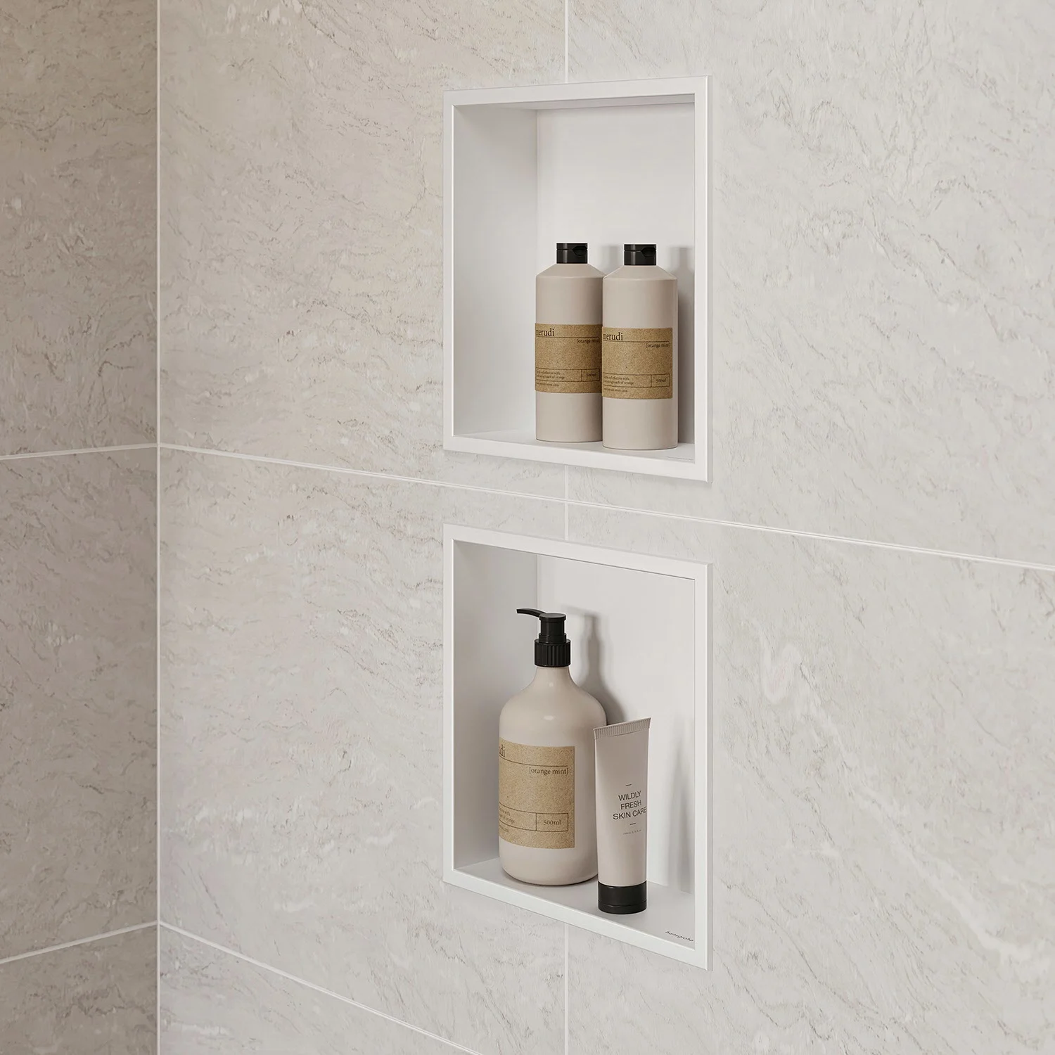 hansgrohe XtraStoris Original Wandnischen-Einbaubox mit Rahmen 30 x 7 x 30 cm Bild 5