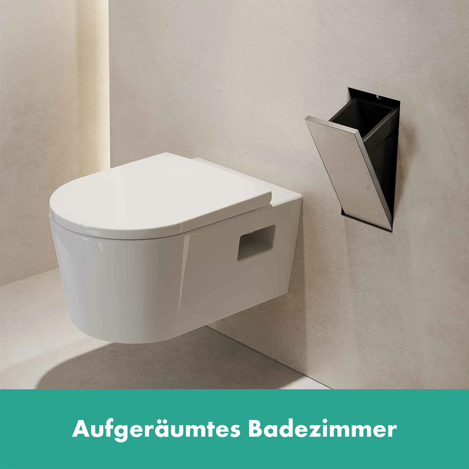 hansgrohe XtraStoris Rock Einbau Abfalleimer mit befliesbarer Tür 300/150/140 Bild 4
