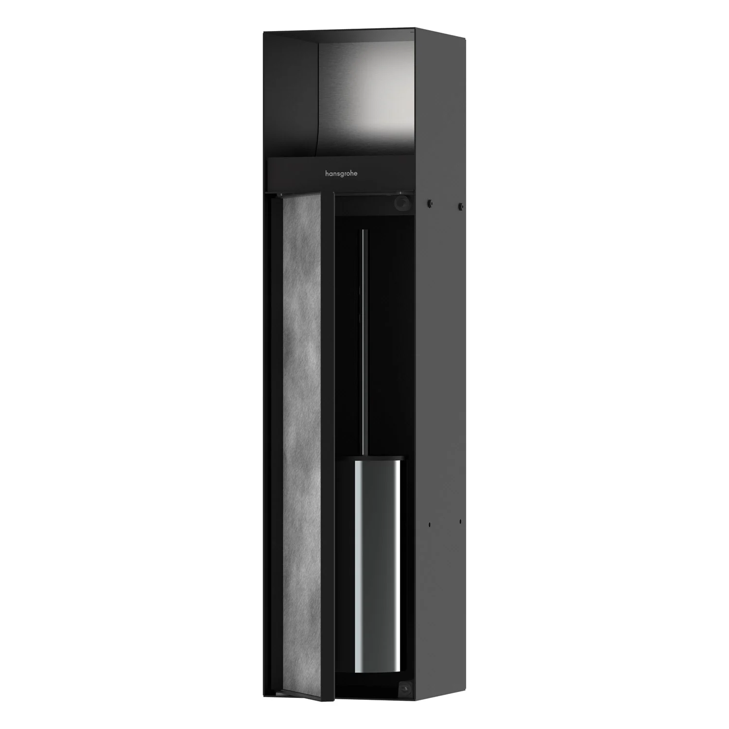 hansgrohe XtraStoris Rock Einbau-Toilettenbürstenhalter mit Papierhalter und befliesbarer Tür Bild 2