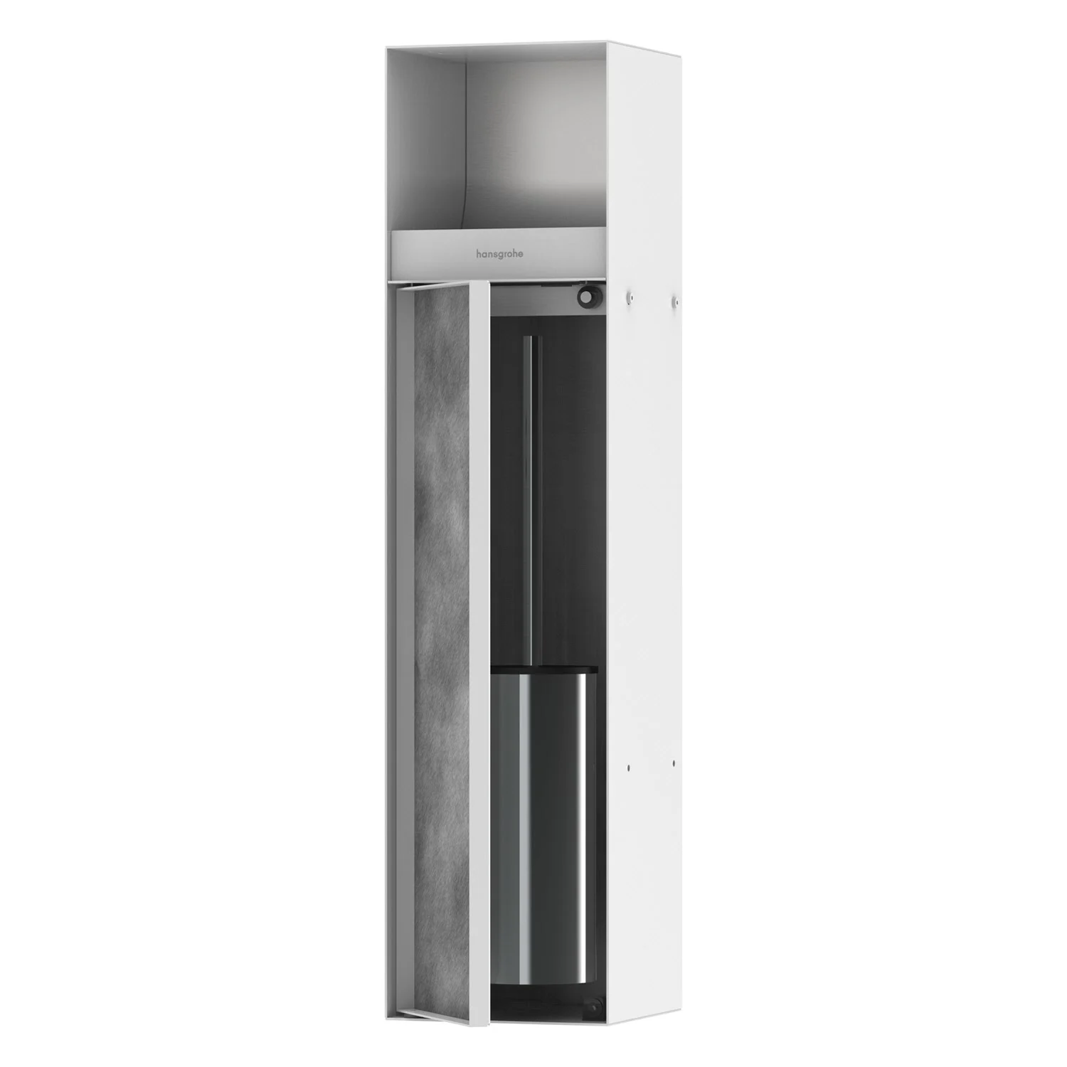 hansgrohe XtraStoris Rock Einbau-Toilettenbürstenhalter mit Papierhalter und befliesbarer Tür Bild 2