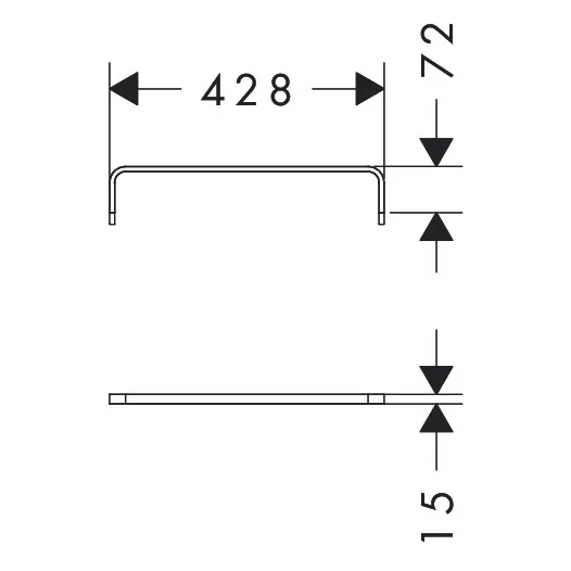 hansgrohe Xelu Q Handtuchhalter 43 x 9 cm Bild 4