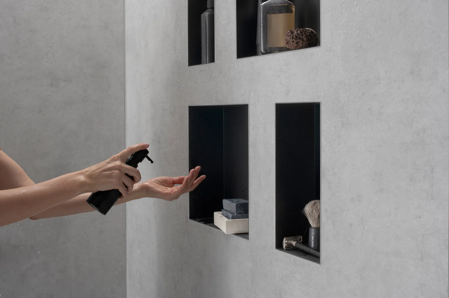 hansgrohe XtraStoris Minimalistic Wandnischen-Einbaubox rahmenlos 30 x 10 x 30 cm Bild 4