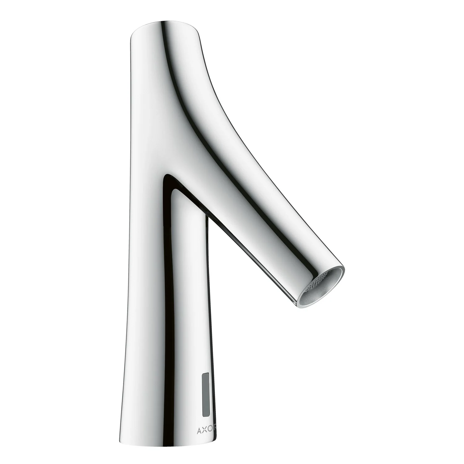 Chromowana bateria w widoku bocznym, hansgrohe