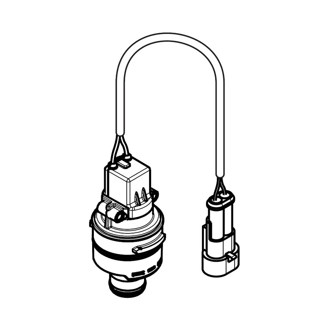 Rysunek techniczny zaworu elektromagnetycznego, hansgrohe