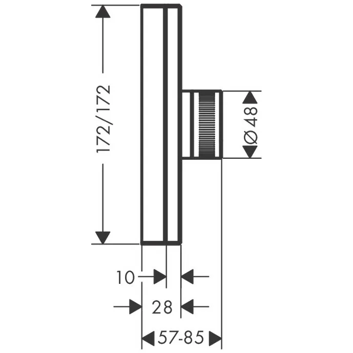 AXOR Edge Thermostat HighFlow Unterputz - Diamantenschliff Bild 2