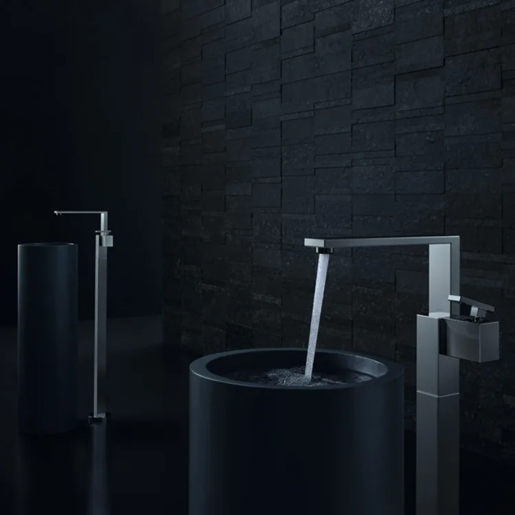 AXOR Edge Einhebel-Waschtischmischer bodenstehend mit Push-Open Ablaufgarnitur Bild 2