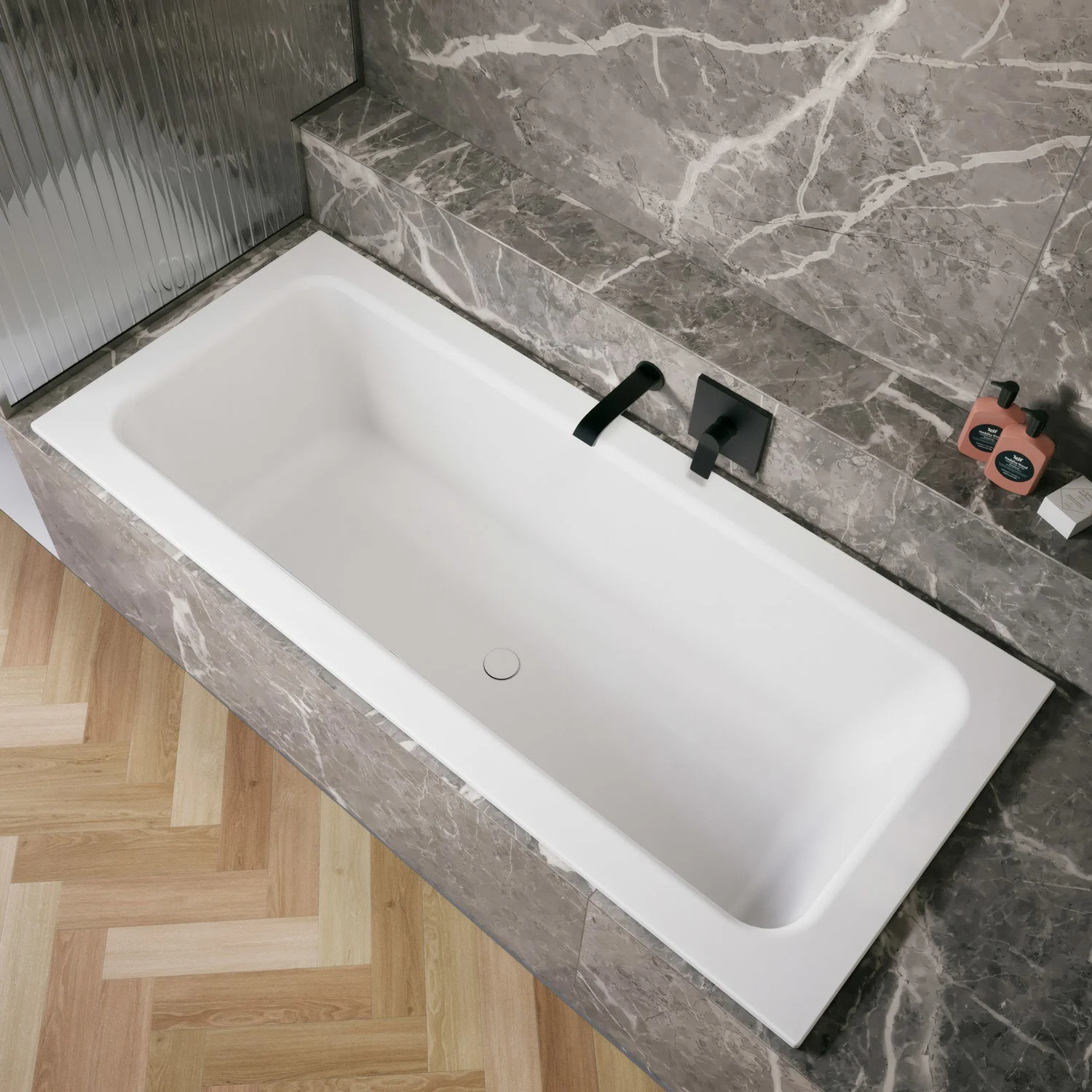 Bette One Badewanne 180 x 80 mit rundem Ablauf