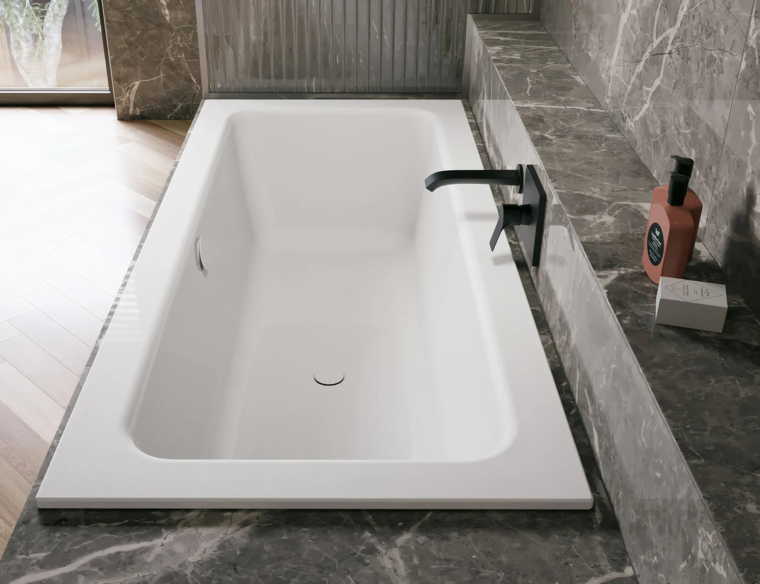 Bette One Badewanne 180 x 80 mit rundem Ablauf Bild 3
