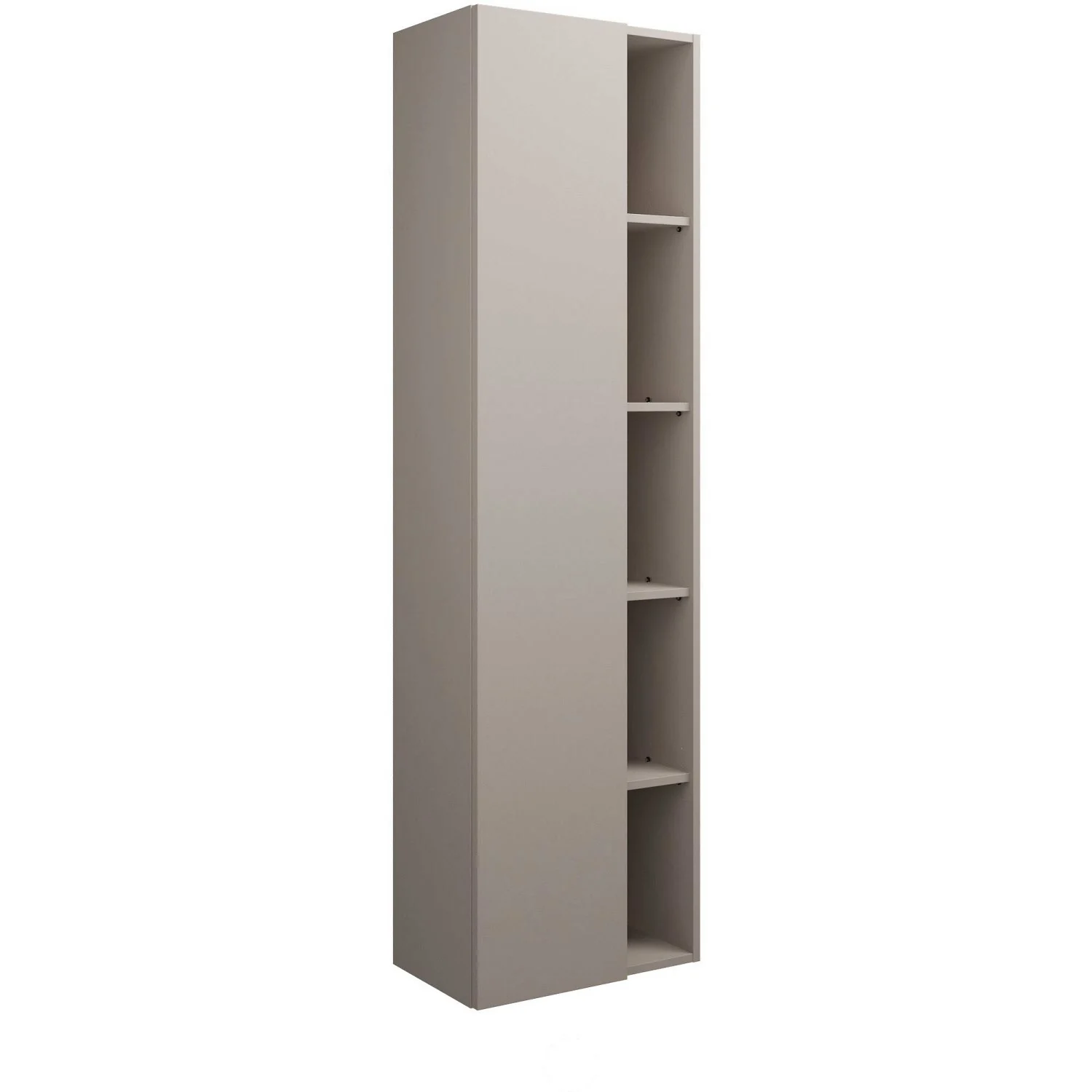 burgbad Badu Hochschrank 50 cm, 1 Tür, Anschlag links, 1 Regal