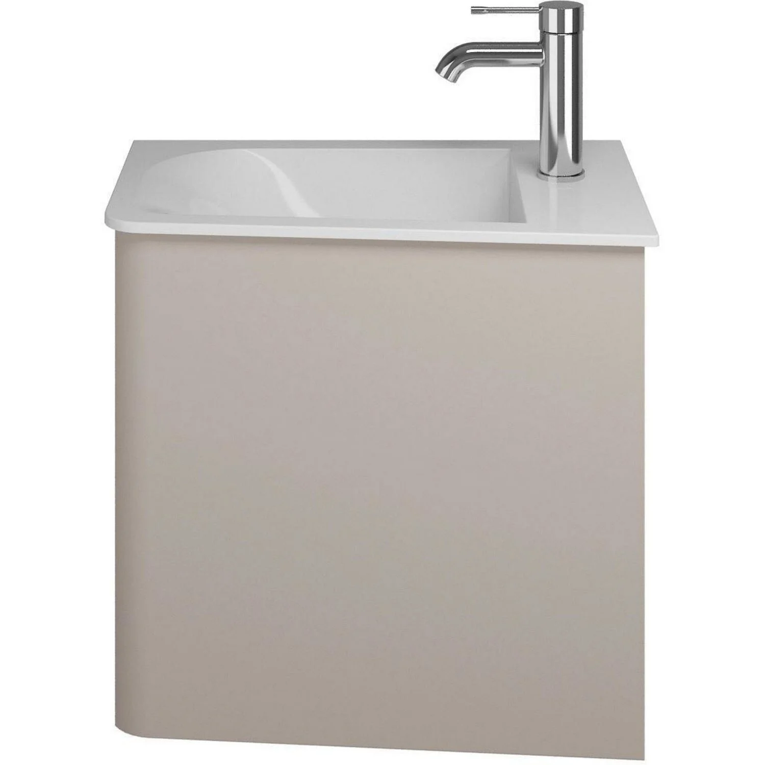 burgbad Badu Mineralguss-Waschtisch inkl. Waschtischunterschrank 52 cm, 1 Tür, Türanschlag rechts Bild 2