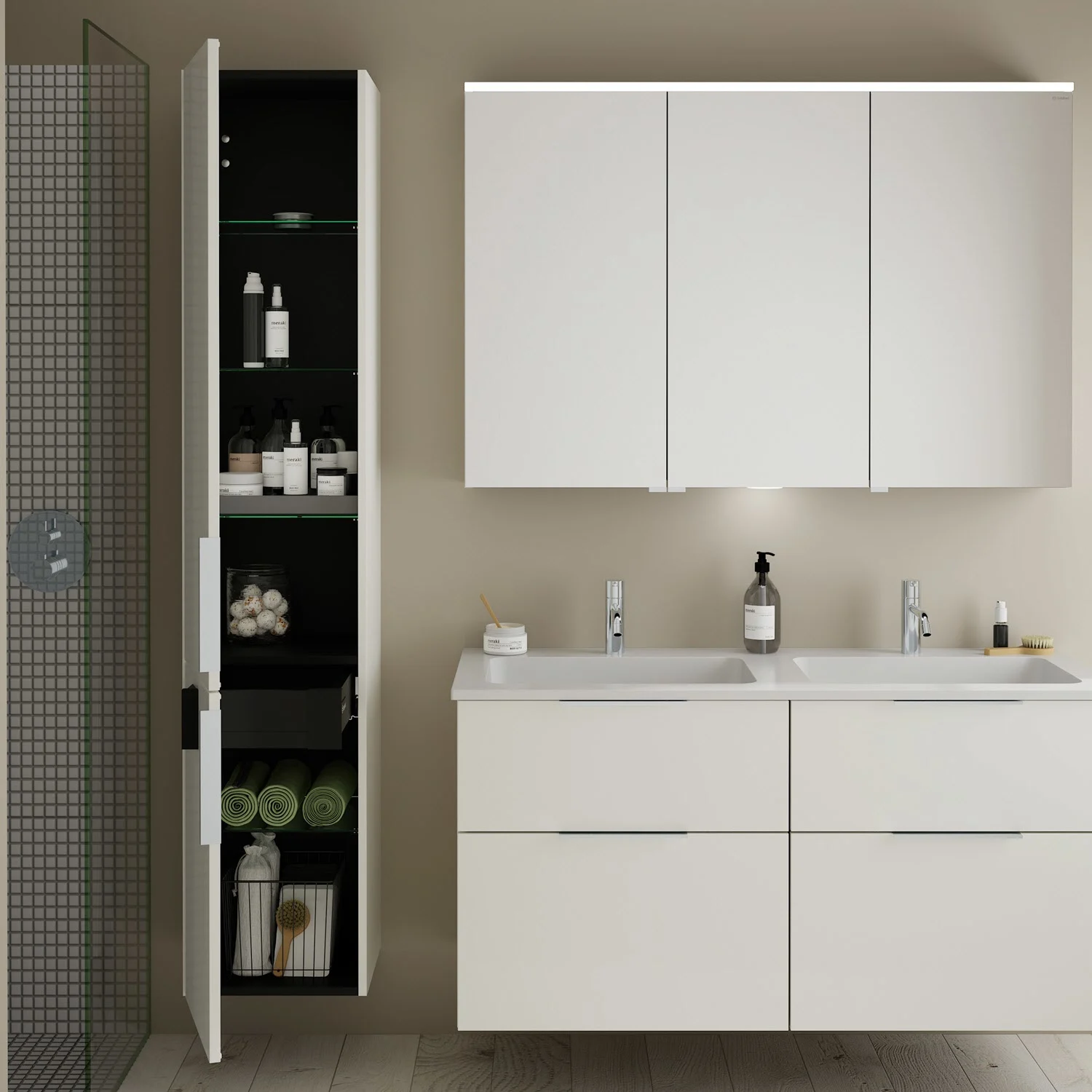 burgbad Eqio Hochschrank 35 x 32 x 176 cm Links, mit Griff G0146 Bild 4