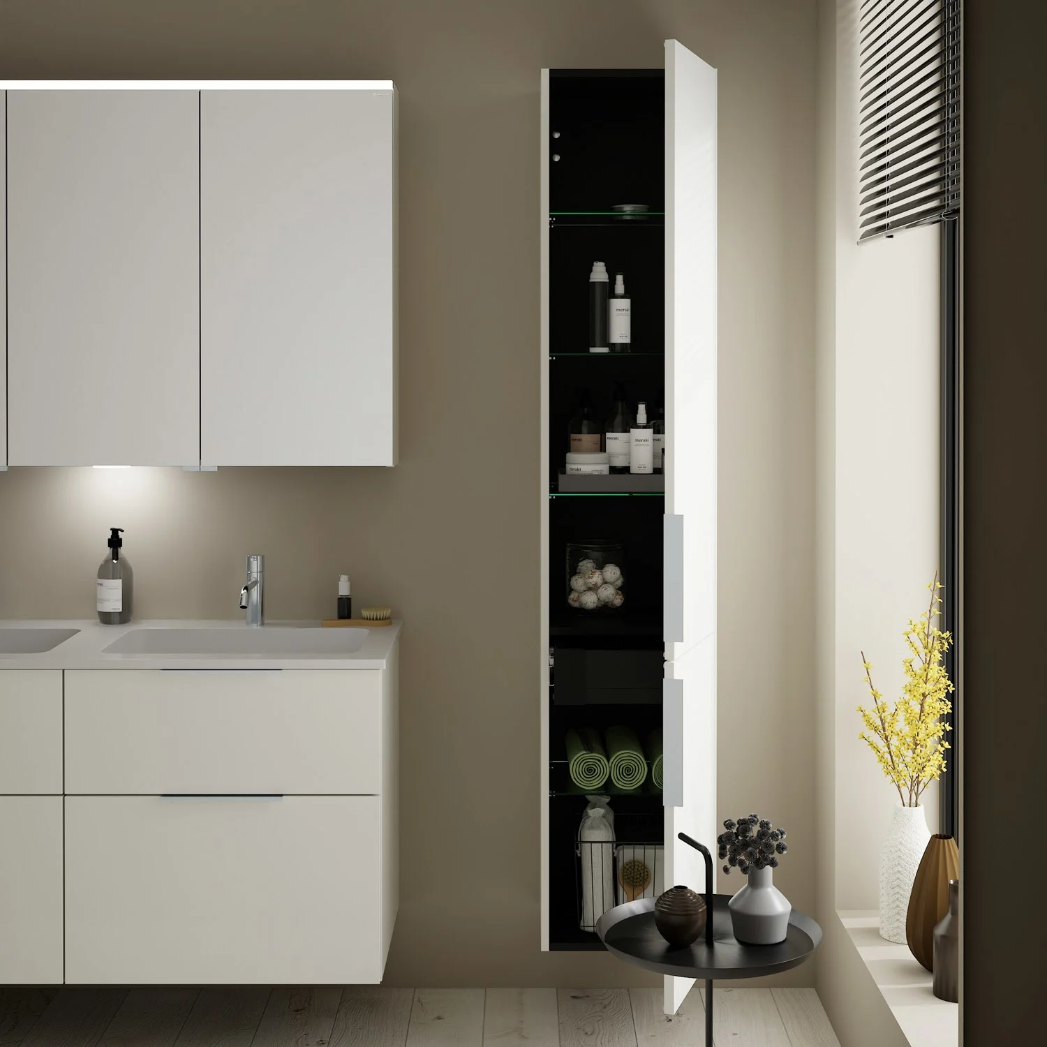 burgbad Eqio Hochschrank 35 x 32 x 176 cm Rechts, mit Griff G0146 Bild 4